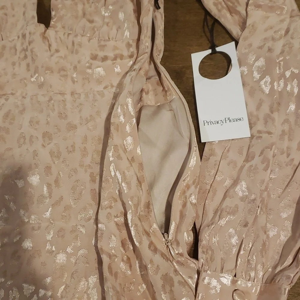 Privacy Please Ella Mini Dress Plush Leopard Cocktail Wedding Guest Dress XS